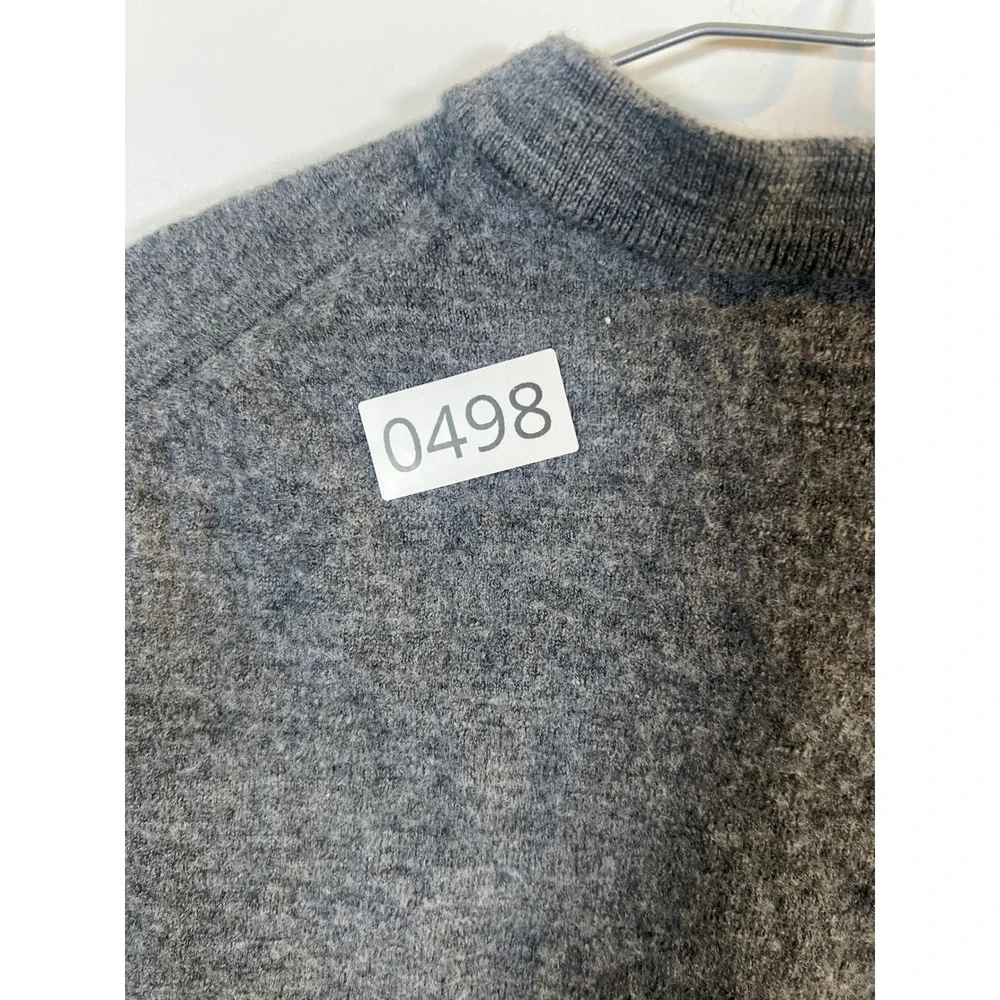 Banana Republic Mens Henley Sweater 100% Merino Wool Gray Size‎ L